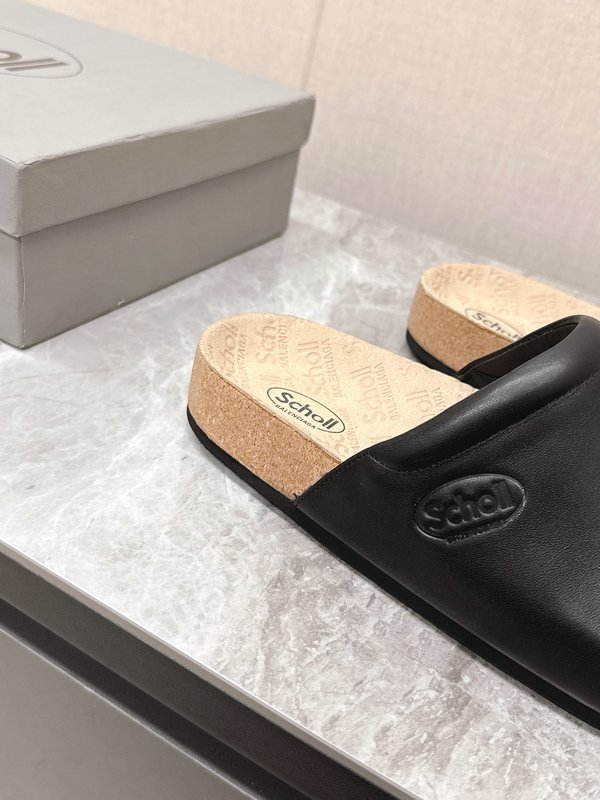 발렌시아가 X Scholl 콜라보 코르크 밑창 슬리퍼 001-286967
