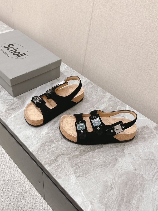 발렌시아가 X Scholl 콜라보 코르크 밑창 커플 슬 001-286971