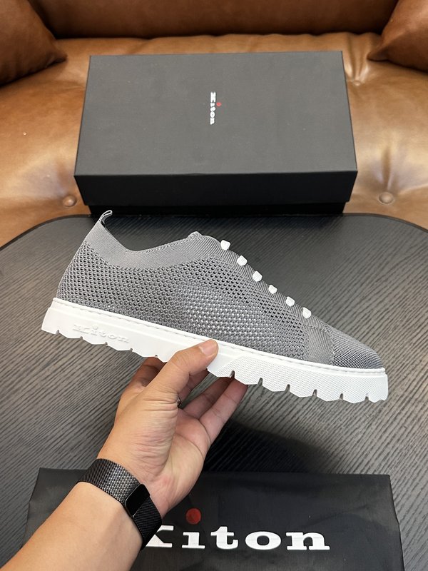Kiton 남성 니트 소재 운동화 001-287093