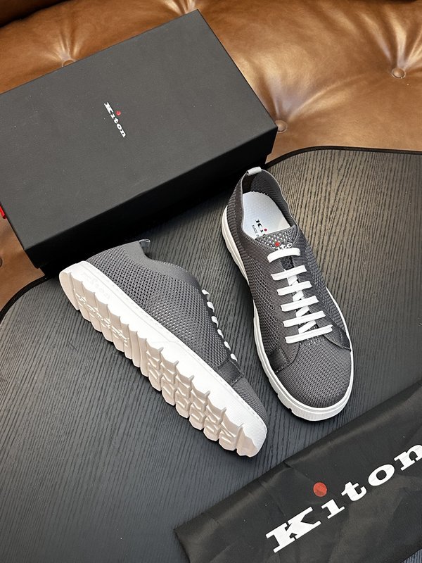 Kiton 남성 니트 소재 운동화 001-287093