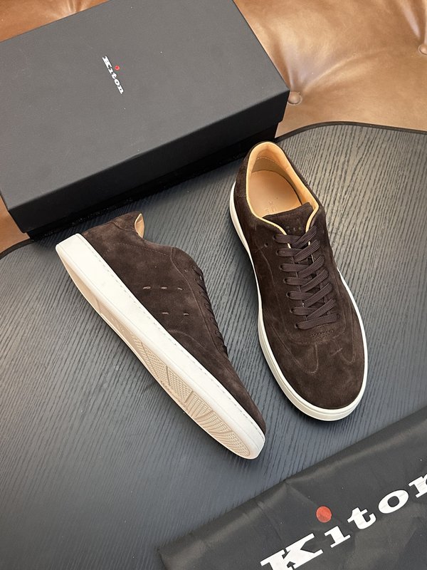 Kiton 소가죽 남성 운동화 001-287096