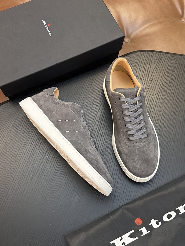 Kiton 남성 소가죽 운동화 001-287098