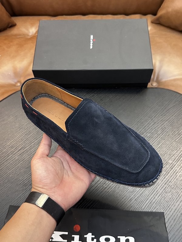 Kiton 남성 소가죽 스니커즈 001-287101