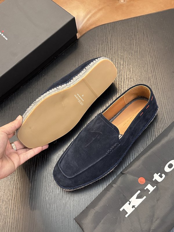 Kiton 남성 소가죽 스니커즈 001-287101