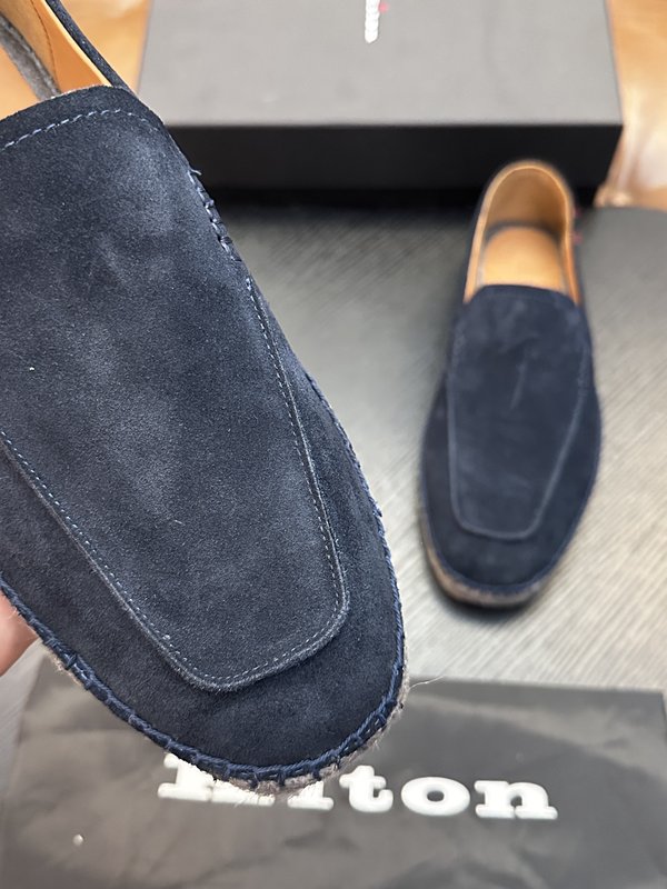 Kiton 남성 소가죽 스니커즈 001-287101