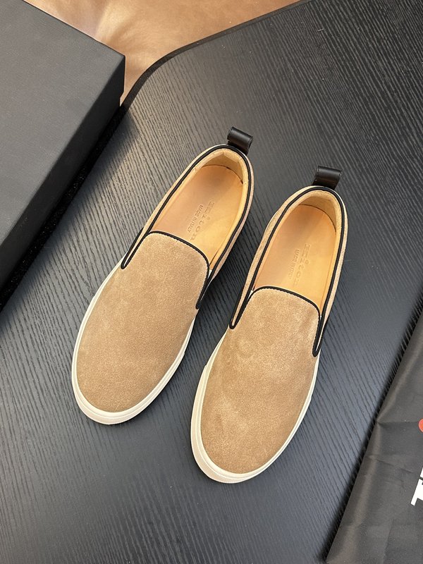 Kiton 남성 송아지 가죽 운동화 001-287116