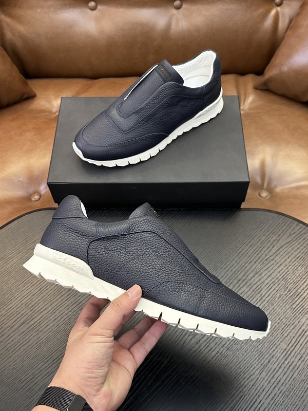 Kiton 남성 송아지가죽 운동화 001-287119