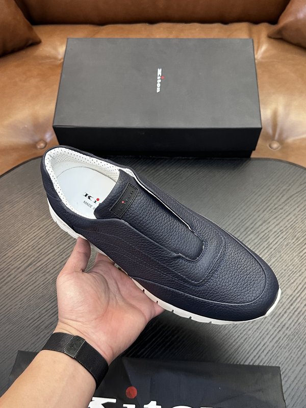 Kiton 남성 송아지가죽 운동화 001-287119