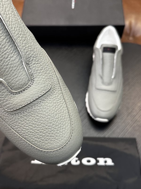 Kiton 남성 송아지가죽 운동화 001-287122