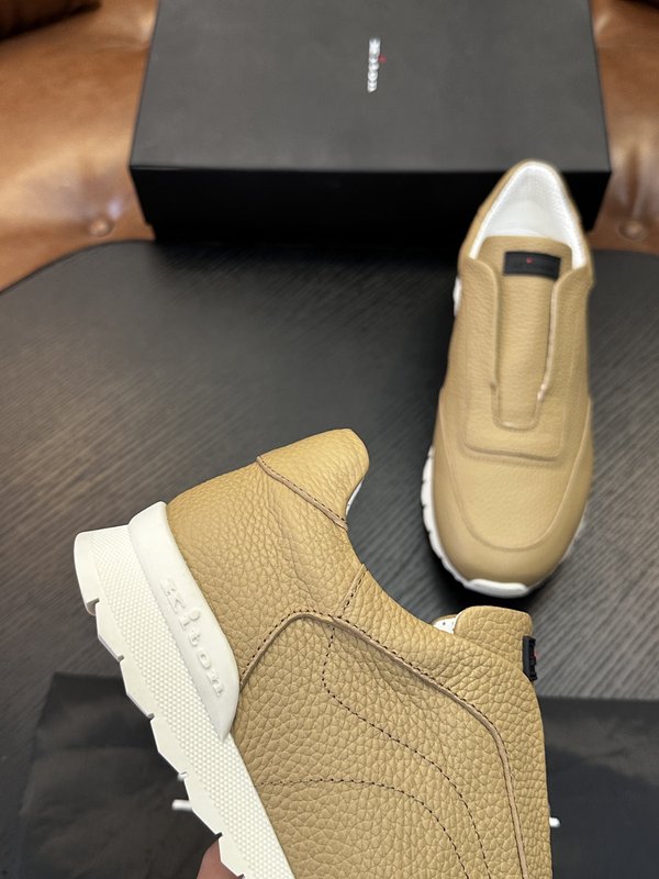 Kiton 남성 소가죽 스니커즈 001-287123