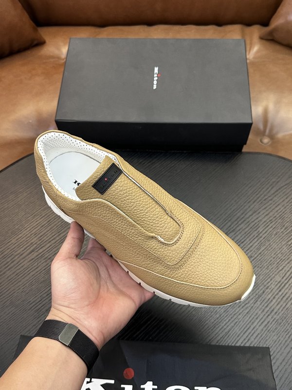 Kiton 남성 소가죽 스니커즈 001-287123