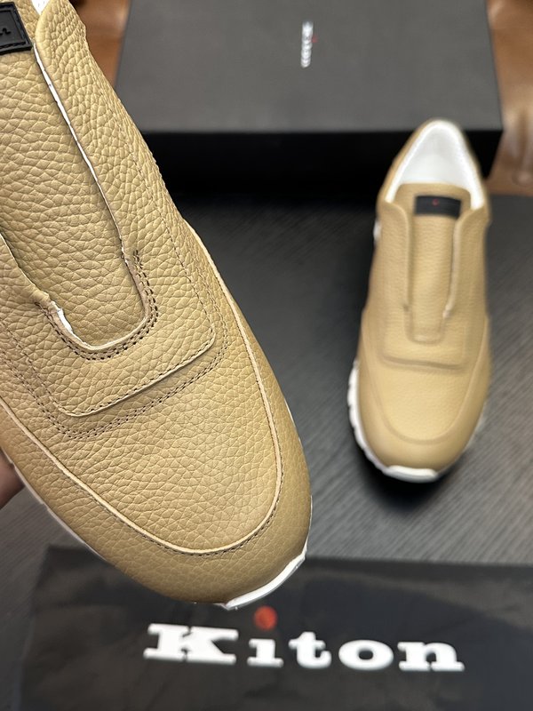Kiton 남성 소가죽 스니커즈 001-287123