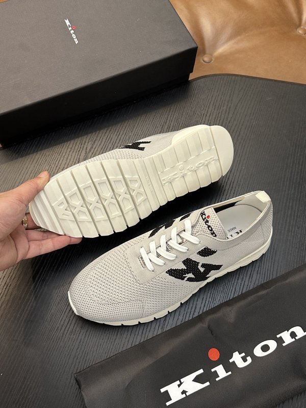 Kiton 남성 니트 소재 운동화 001-287129