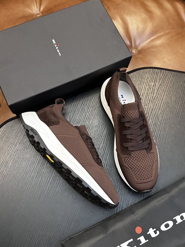Kiton 남성 니트 패브릭 운동화 001-287144