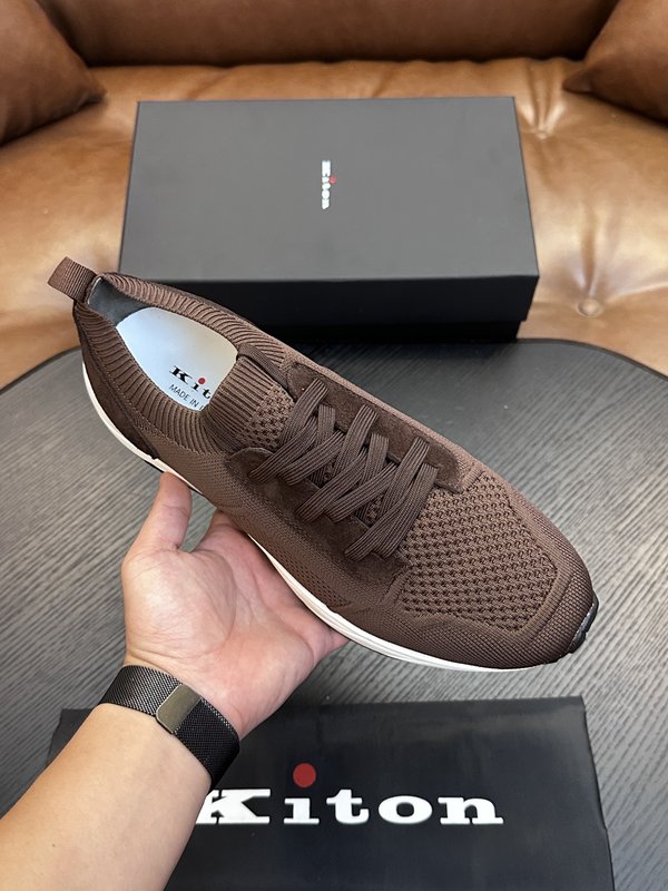 Kiton 남성 니트 패브릭 운동화 001-287144