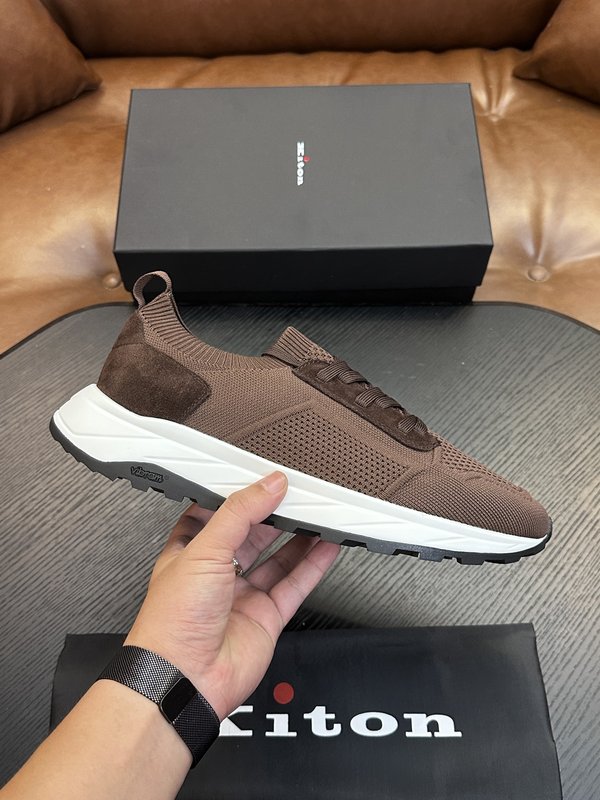 Kiton 남성 니트 패브릭 운동화 001-287144