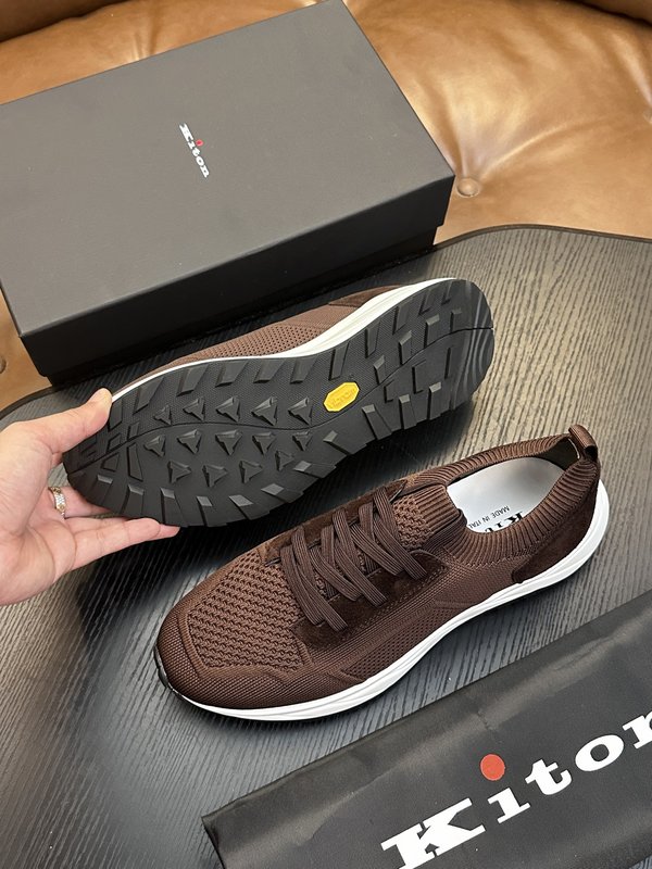 Kiton 남성 니트 패브릭 운동화 001-287144