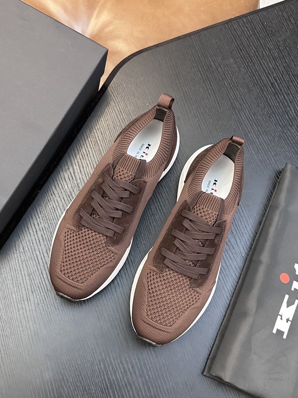 Kiton 남성 니트 패브릭 운동화 001-287144