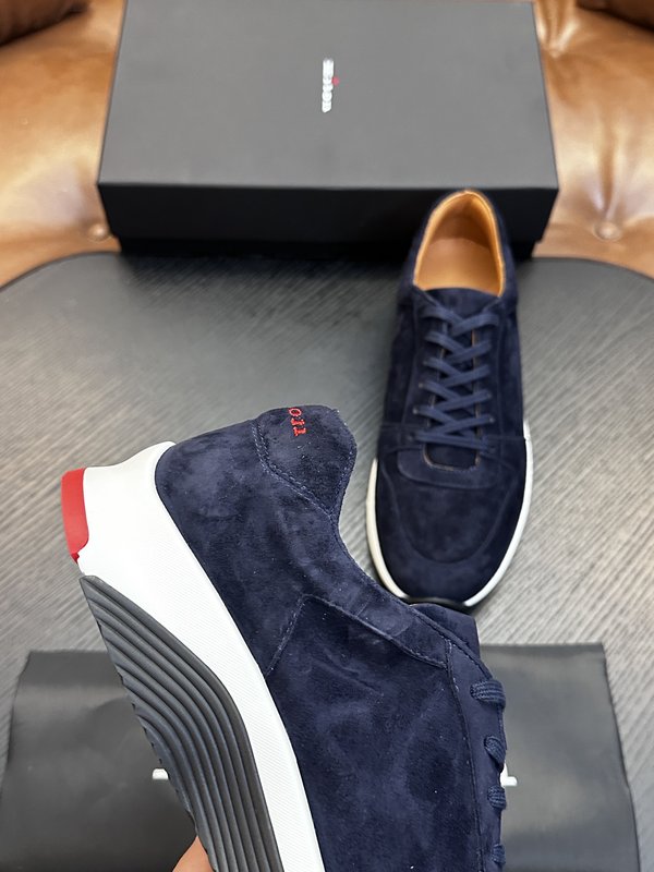 Kiton 남성 송아지가죽 운동화 001-287149