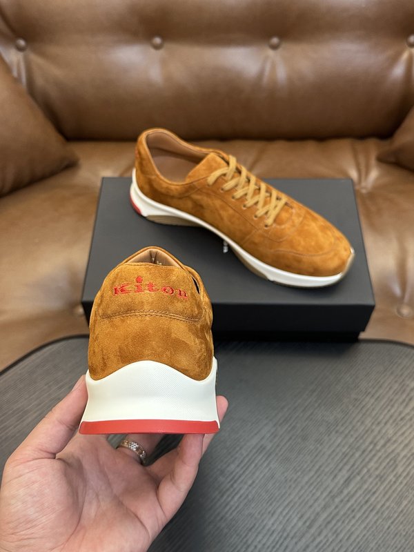 Kiton 남성용 송아지가죽 운동화 001-287150