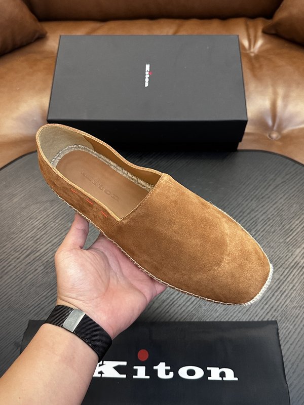 Kiton 남성 송아지가죽 스니커즈 001-287158