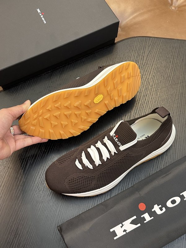Kiton 남성 니트 소재 운동화 001-287163