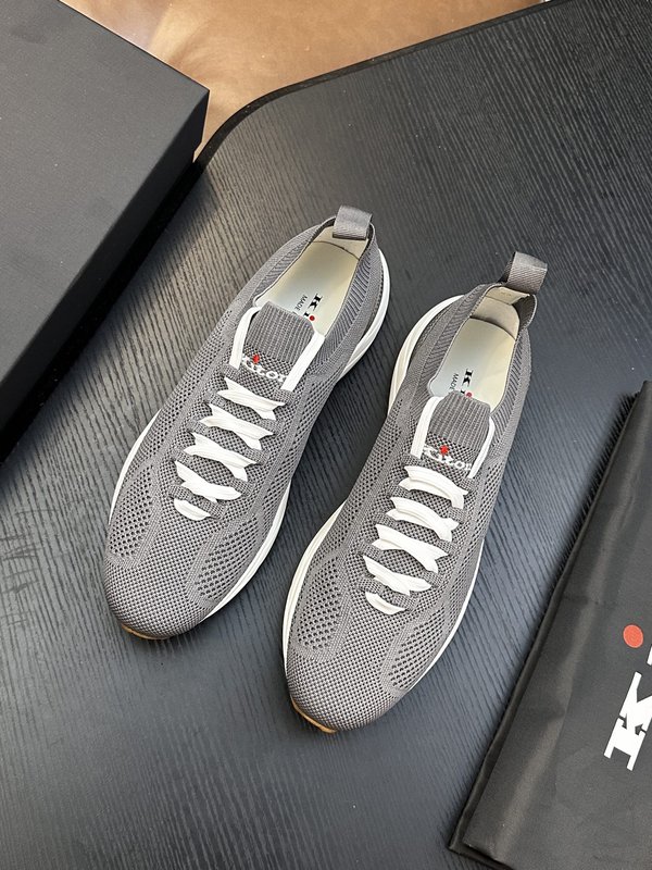 Kiton 남성용 니트 소재 스니커즈 001-287165