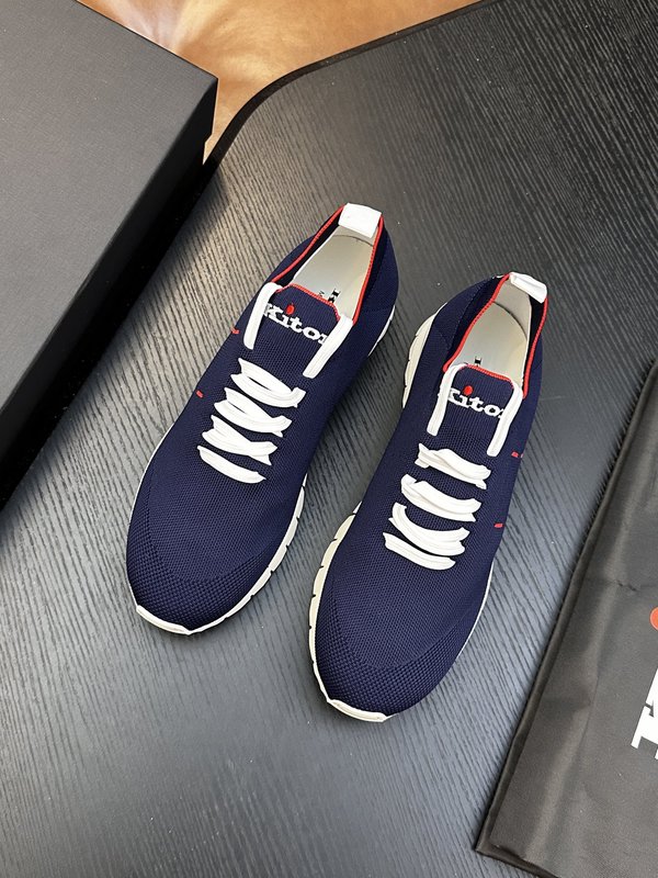 Kiton 남성용 니트 운동화 오리지널 아웃솔 1:1 001-287180