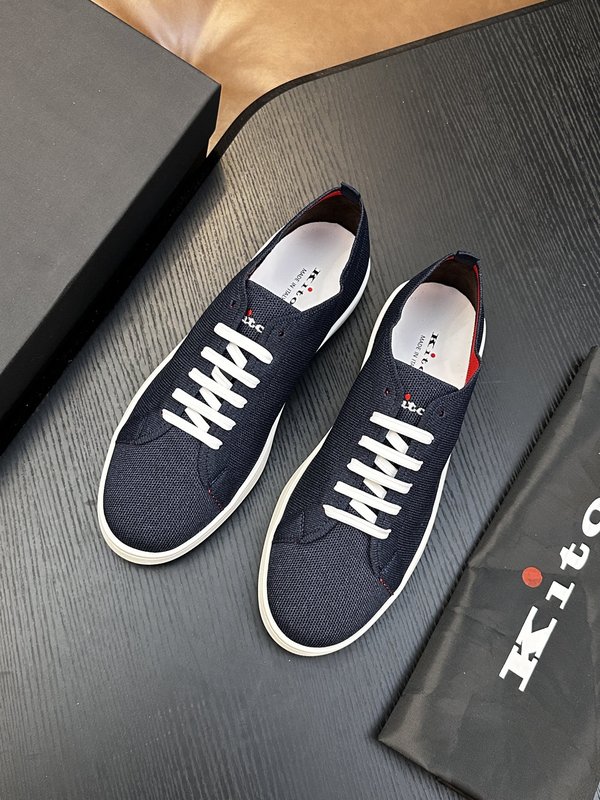 Kiton 남성 니트 소재 운동화 001-287196