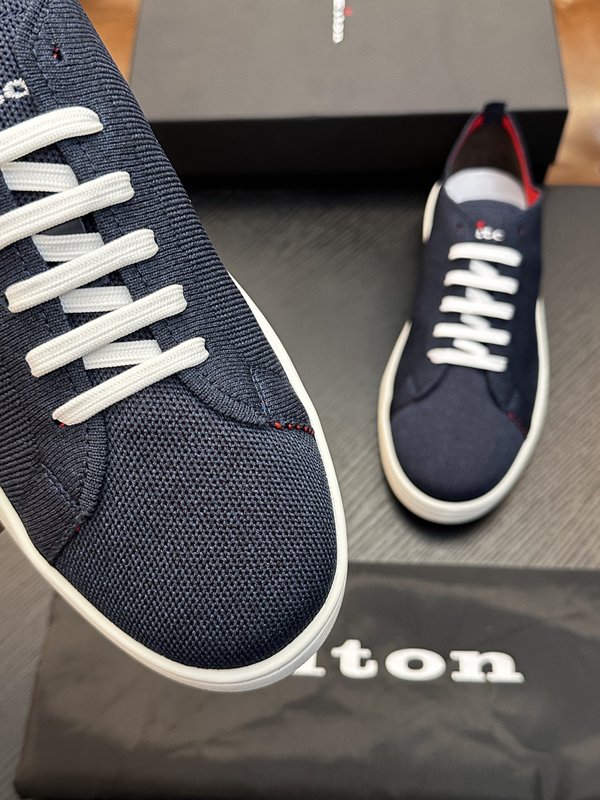 Kiton 남성 니트 소재 운동화 001-287196