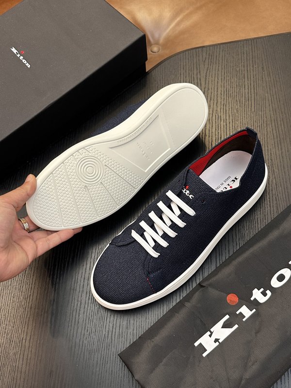 Kiton 남성 니트 소재 운동화 001-287196