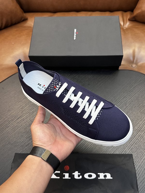 Kiton 남성 니트 소재 운동화 001-287202