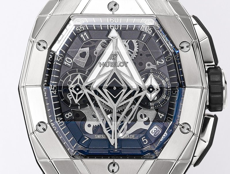 HUBLOT 빅뱅 상블루 III 타투 시계 42mm 001-287245