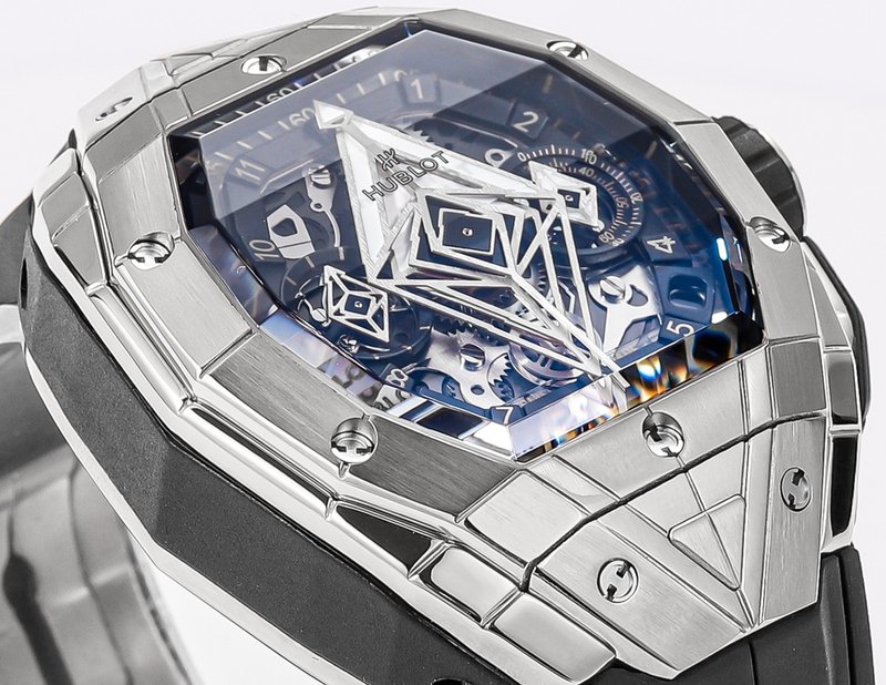 HUBLOT 빅뱅 상블루 III 타투 시계 42mm 001-287245