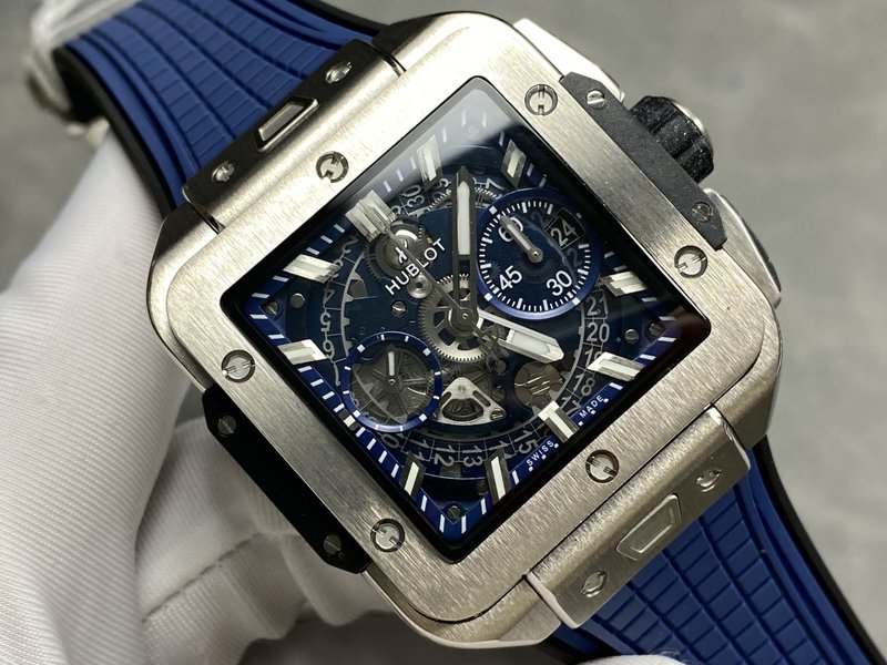HUBLOT 스퀘어 뱅 유니코 오토매틱 시계 001-287254