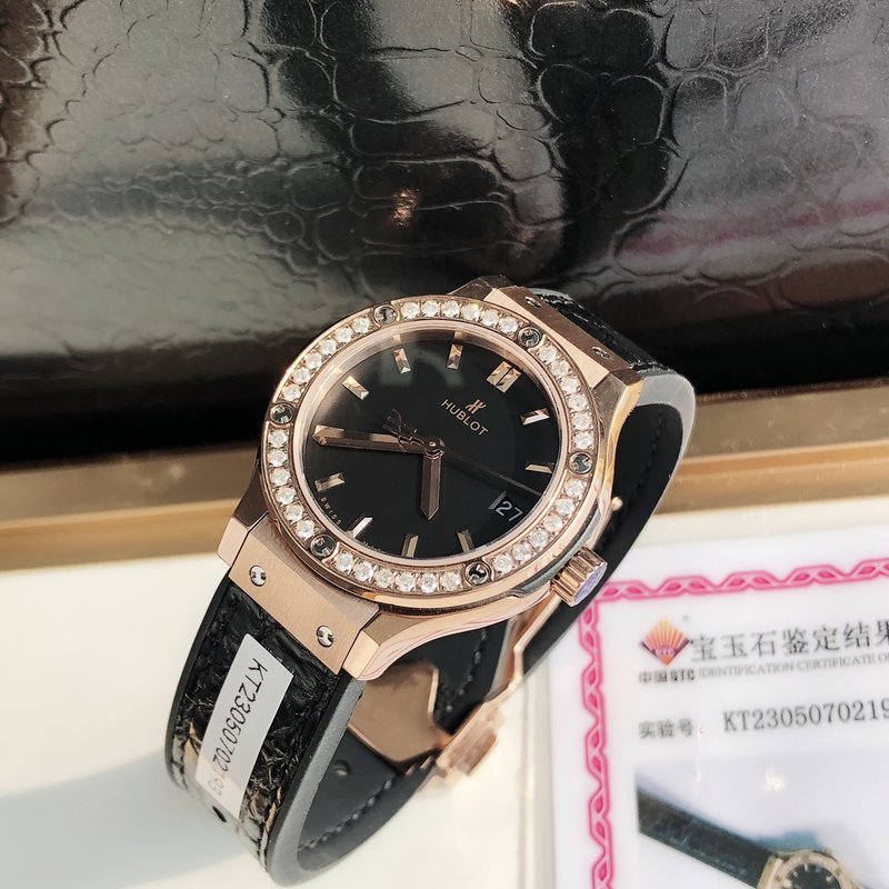 Hublot 클래식 퓨전 오리지널 다이아몬드 쿼츠 여성 001-287268