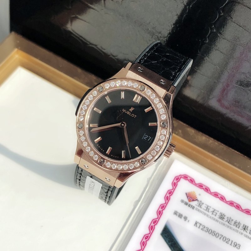 Hublot 클래식 퓨전 오리지널 다이아몬드 쿼츠 여성 001-287268