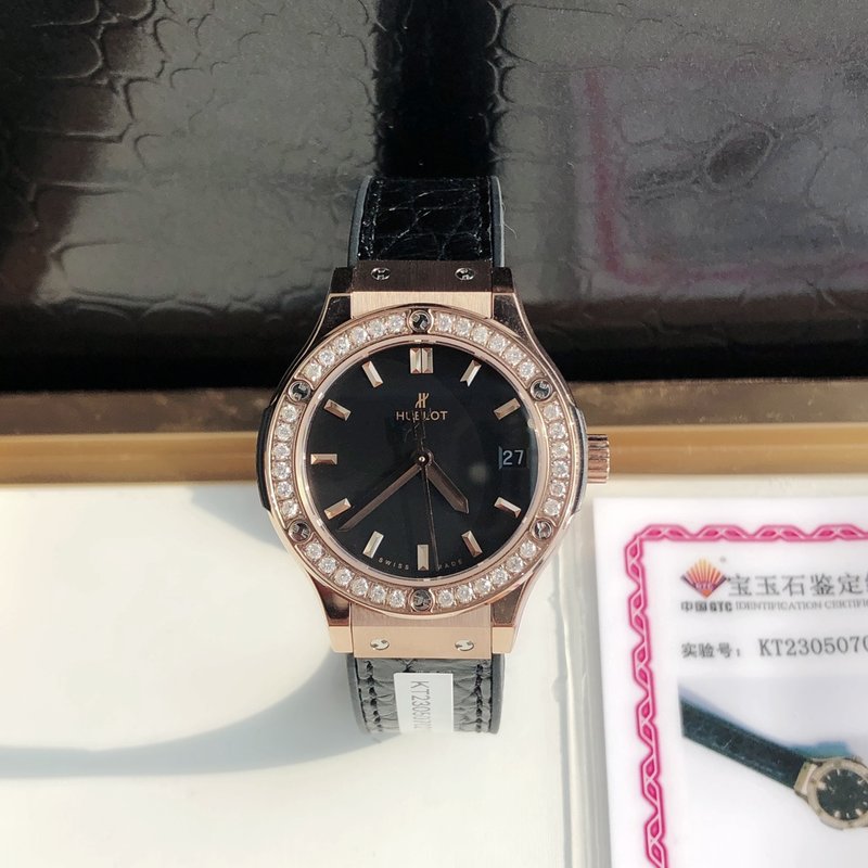 Hublot 클래식 퓨전 오리지널 다이아몬드 쿼츠 여성 001-287268